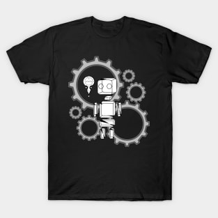 White Geometric Buddy : with background T-Shirt